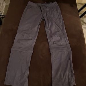 Prana brand straight legged convertible hiking pants